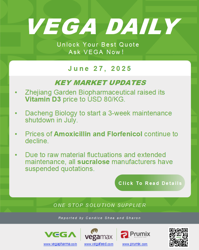 Vega Daily Dated on June 27th 2025 Vitamin Amino Acid APl Food Additives.png